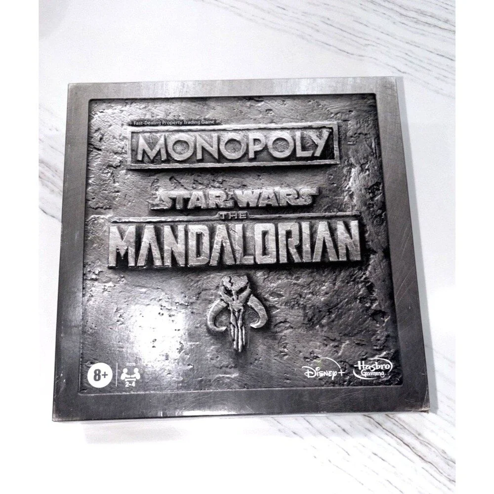 Monopoly Star Wars  Mandalorian Board Game Hasbro Disney Complete Retro Figure